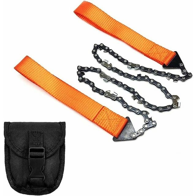 Lablanc - Taschensägen-Handsäge, tragbare manuelle Kettensäge, Taschenkettensägen-Überlebensset für Camping, Wandern, Überlebensausrüstung,