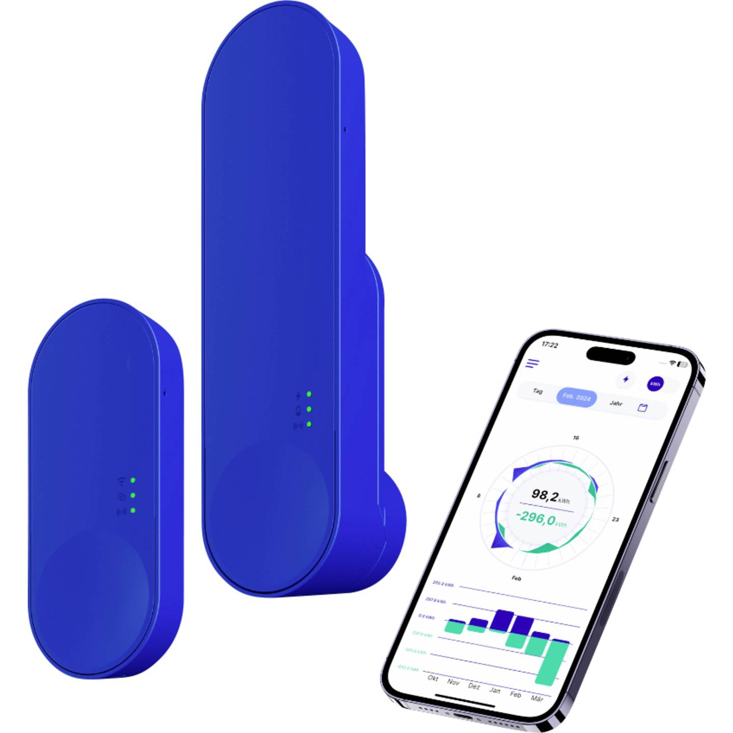 [neuwertig] B-ware Iometer Messgerät Iometerkit1.1 Energieverbrauch Blau App-steuerung
