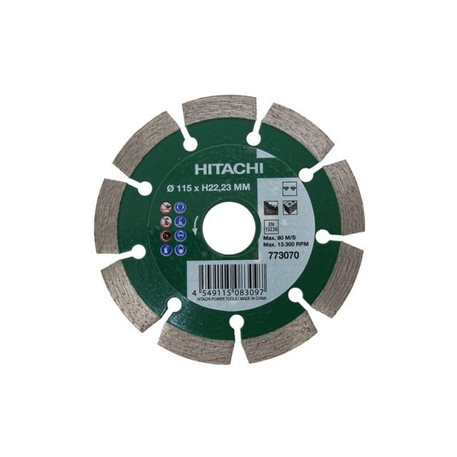 Pro universal segmentierte Diamanttrennscheibe D115 mm Bohrung 22,2 mm – hitachi Hikoki 773070