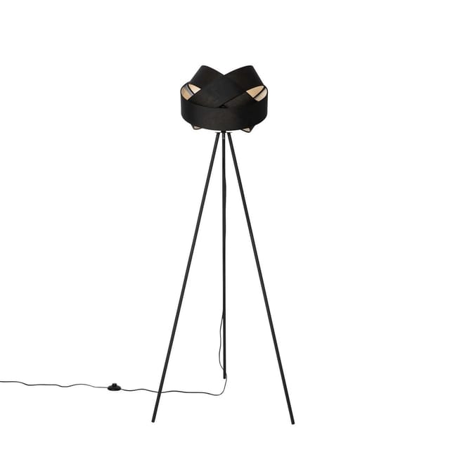 Moderne Stehlampe schwarz - Stoff