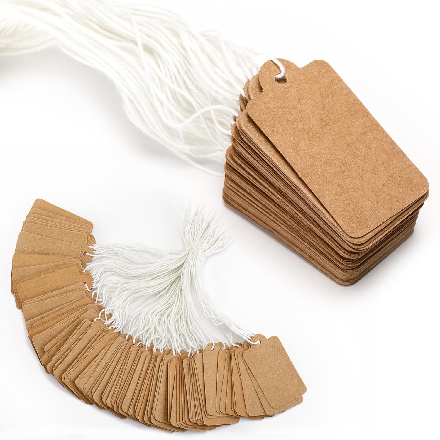 500 Kraftpapier-preisschilder Mit Schnur, 45 X 25 Mm, Braune, Beschreibbare Kraftpapier-etiketten Mit Schnur, Für Kleidung, Schmuck, Geschenke Und Preisauszeichnungen