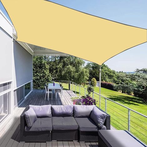 Kylarix Sarl-rechteckiges Wasserdichtes Sonnensegel 3x4 M – Uv-schutz Für Terrasse, Balkon & Garten
