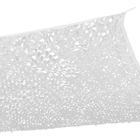 Kylarix Sarl-rechteckiges Sonnensegel 6x3 M Aus Weißem Polyester – Uv-schutz, Modernes Camouflage-design