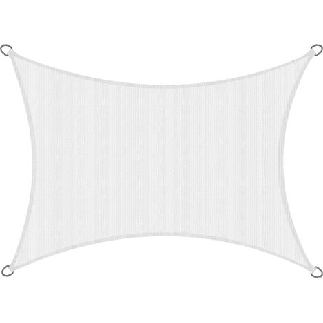 Kylarix Sarl-rechteckiges Sonnensegel 2x3 M – Atmungsaktives Hdpe Mit Uv-stabilisator, Wetterfest, Mit Polypropylen-seilen