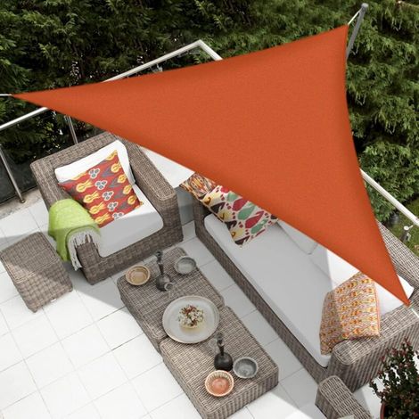 Kylarix Sarl-dreieckiges Wasserdichtes Sonnensegel 3x3x3 M 160 G/m² – Uv-schutz Für Garten, Terrasse & Camping, Orange