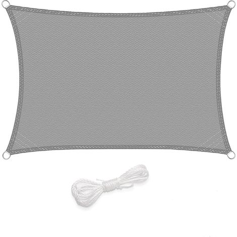Kylarix Sarl-rechteckiges Sonnensegel 3x4 M Hdpe – 85 % Uv-schutz, 180 G/m², Einfache Montage Mit Ösen & Seilen