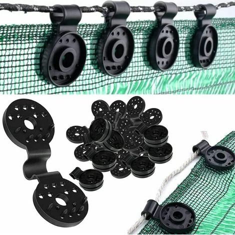 Kylarix Sarl-100 Clips Für Sonnensegel – Befestigungsclips Für Planen, Uv-behandelt Für Sichtschutz & Schattennetze