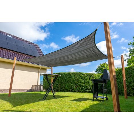 Kylarix Sarl-rechteckiges Sonnensegel 3x4 M – 320 G/m², Anthrazit, Uv-schutz Für Terrasse & Garten, Robust & Wetterfest