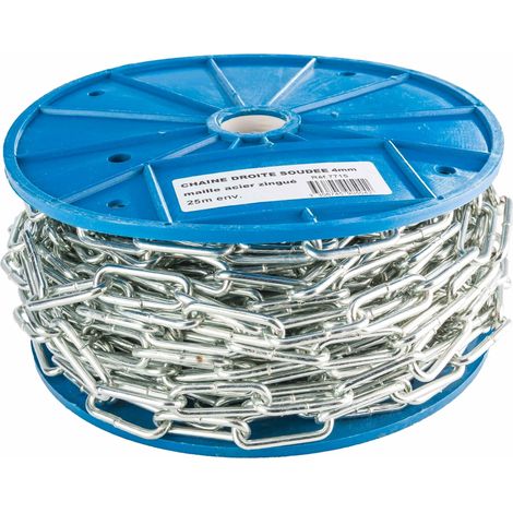 Kylarix Sarl-verzinkte Stahlkette 4 Mm, 25 M – Corderies Tournonaises, Langlebige Befestigung Für Sonnensegel