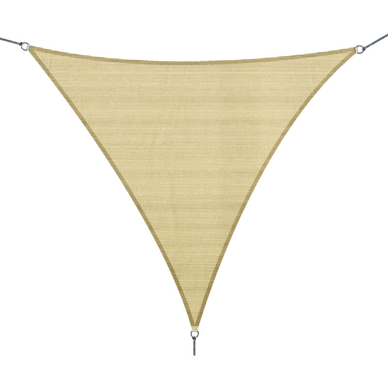 Kylarix Sarl-dreieckiges Sonnensegel 4x4 M, Hochdicht 185 G/m² – Mikrolochiertes Tuch Für Luftzirkulation, Sand