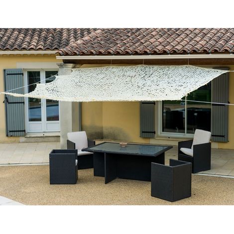 Kylarix Sarl-beiges Schattentuch 120 G/m² – Rechteckig 4x5 M – Uv-behandelt, Verrottungsfest Für Terrasse & Garten