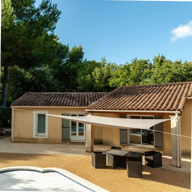 Kylarix Sarl-taupe Sonnensegel 4x5 M – Gewebtes Uv-beständiges Polyethylen, Verstärkte Ecken Mit Stahlringen