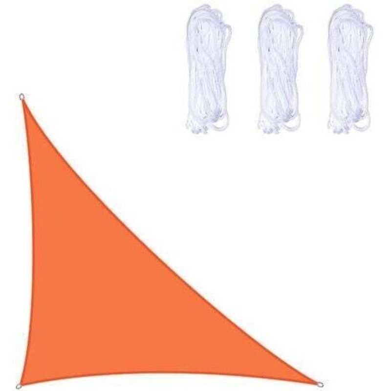 Kylarix Sarl-dreieckiges Wasserdichtes Sonnensegel 3x4x5 M – 93 % Uv-schutz, Windfest, Polyester Für Terrasse, Orange