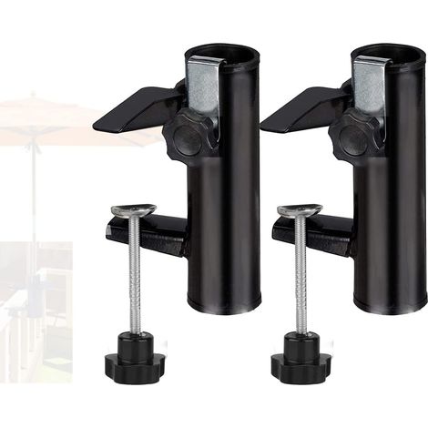 Kylarix Sarl-2 Sonnenschirm-klemmen – Halter Für Terrasse, Balkon, Strand & Garten, Mit Klemme