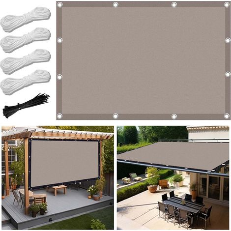 Kylarix Sarl-wasserdichtes Rechteckiges Sonnensegel 1,5x3 M – Uv-schutz Für Balkon & Terrasse, Mit Ösen & Seilen