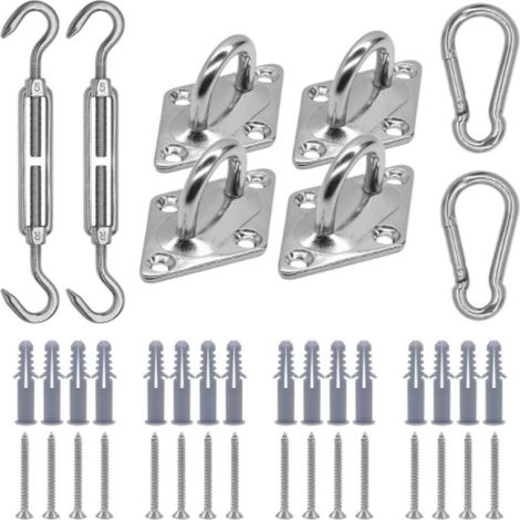 Kylarix Sarl-lan Sonnensegel-befestigungsset – Edelstahl 304, 15,2 Cm Spanner Für Rechteckige & Dreieckige Sonnensegel