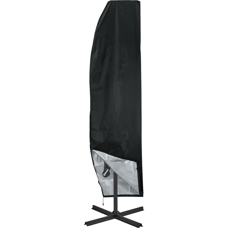 Kylarix Sarl-relaxdays Sonnenschirm-hülle – Schutzhülle Für Schirme 2–4 M, Wasserdichtes Oxford, Schwarz