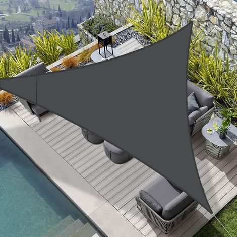 Kylarix Sarl-dreieckiges Sonnensegel 2,5x2,5x2,5 M Hdpe – Atmungsaktiv, Uv-schutz Für Garten & Balkon, Anthrazit