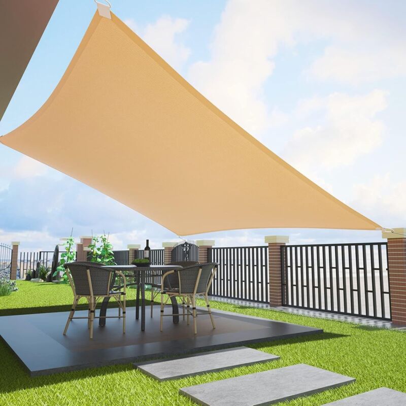 Kylarix Sarl-rechteckiges Sonnensegel 3x2,5 M – Hdpe 185 G/m², 95 % Uv-schutz Für Terrasse & Balkon, Terrakotta