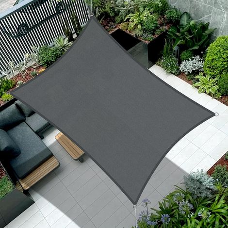 Kylarix Sarl-quadratisches Wasserdichtes Sonnensegel 2,5x2,5 M – 95 % Uv-schutz Für Terrasse & Balkon, Anthrazit