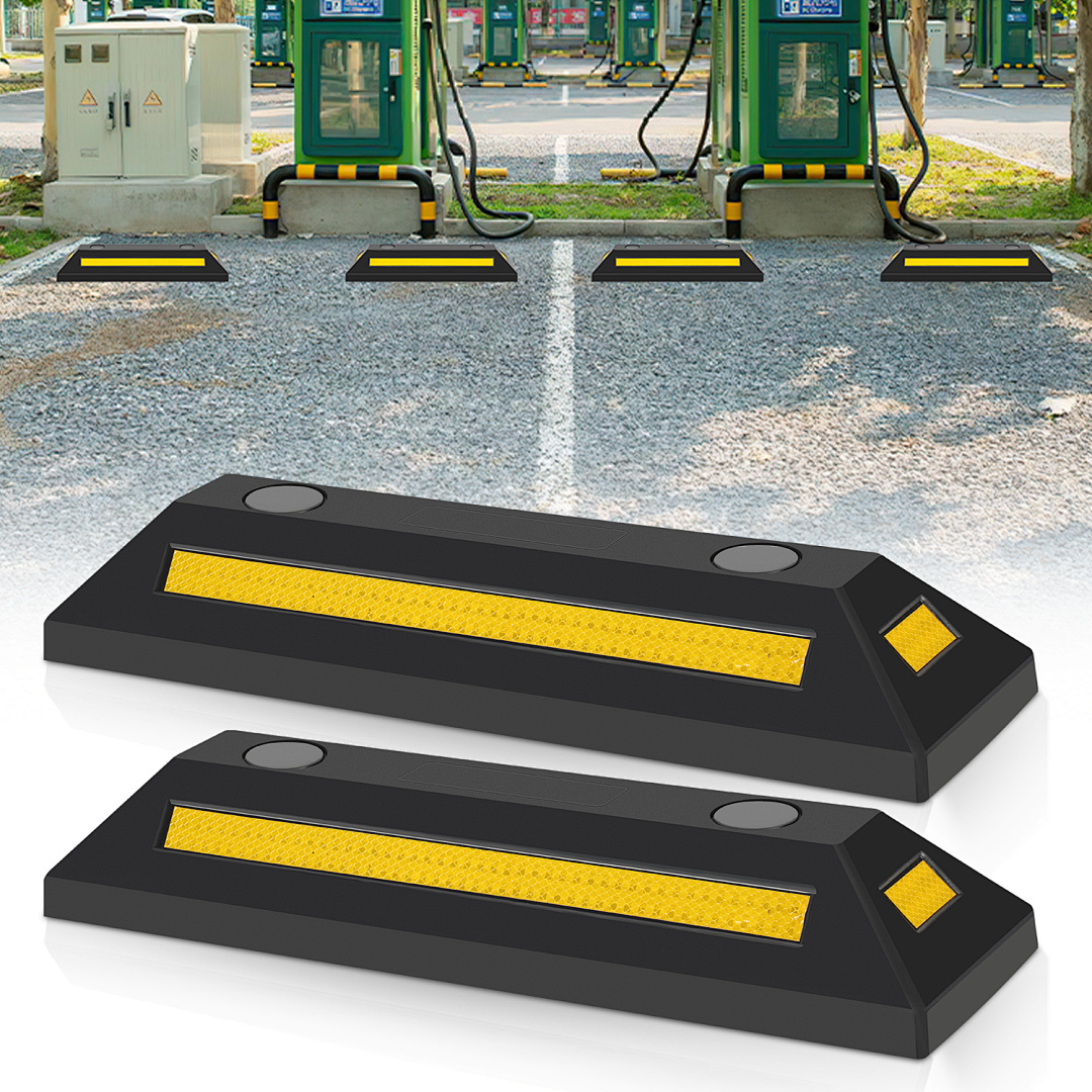 Jiubiaz 2x Radstopper Einparkhilfe Parkplatzbegrenzung Abstand Abstandhalter Parkhilfe