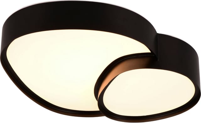Trio Leuchten - led Deckenleuchte rise mit Fernbedienung dimmbar Schwarz, Breite 43,5cm