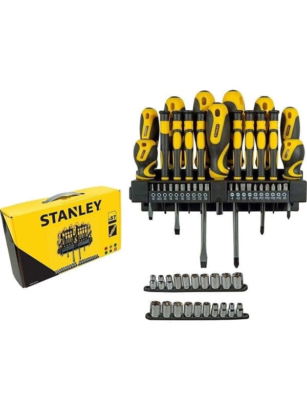 Werkzeug - 57-teiliges Set mit Bits, Schraubendrehern und Steckschlüsseln STHT0-62143 - Stanley