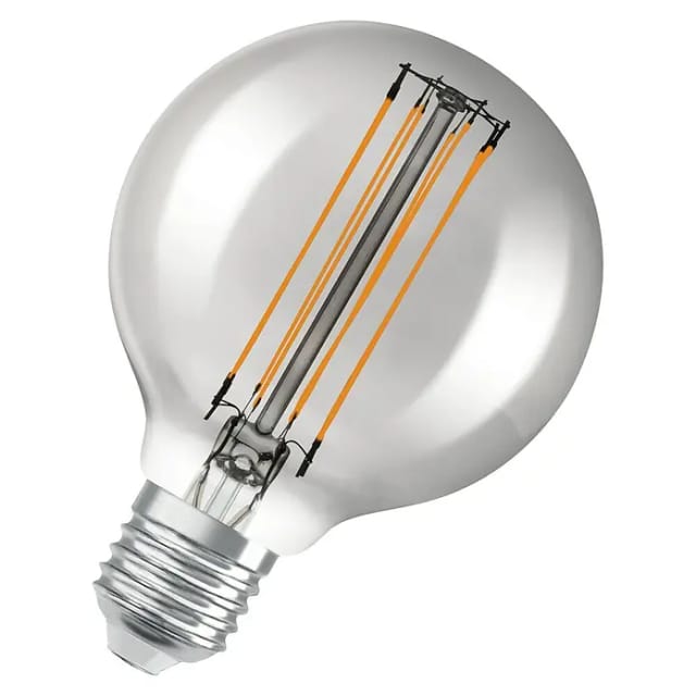 Osram - Dimmbare LED-Lampen, Vintage-Edition, 42 Watts Ersatz, E27, G80, 1800 Kelvin, Warm Comfort Light, Klares Glas, single Pack