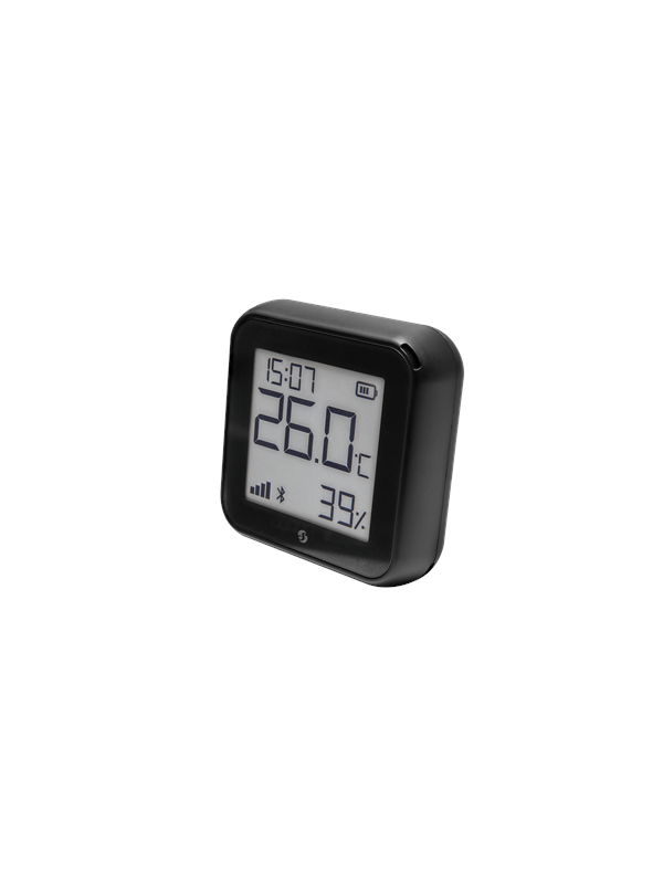 SHELLY WLAN-Temperatur- u. Feuchtigkeitssensor Plus H&T Gen. 3, BT, schwarz