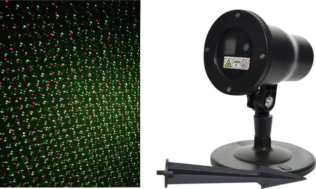 EDM - Kaemingk led Laser Projektor Flocken grün rot 10 x 13.5 x 40 cm Weihnachtslaternen