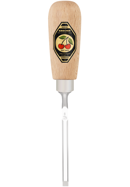 Kirschen Kurzbeitel Beitel Stemmeisen Stecheisen mit Weißbuchenheft 6mm 1071006