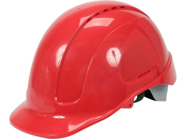 Roter Schutzhelm aus ABS mit hoher Komfortausstattung