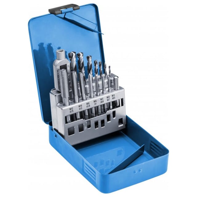 Bricoline - Högert Technik HT3B581 --Gewindebohrer de Gewinde, Farbe blau und schwarz