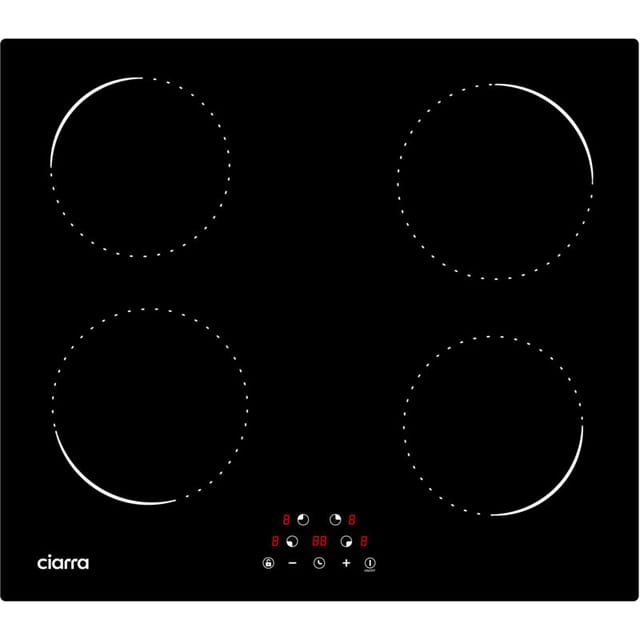 Ciarra - Induktionskochfeld 4 Zonen 6000W Timer Leistungsregelung 59cm Kochfeld CD4BIH-C