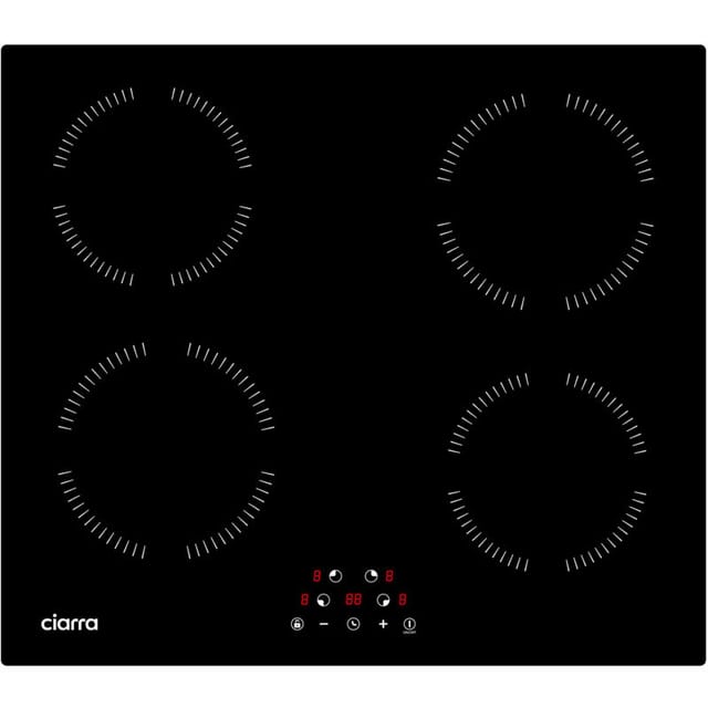 Ciarra - Induktionskochfeld 4 Zonen 6000W 59cm Kochfeld mit Timer CD4BIH-A