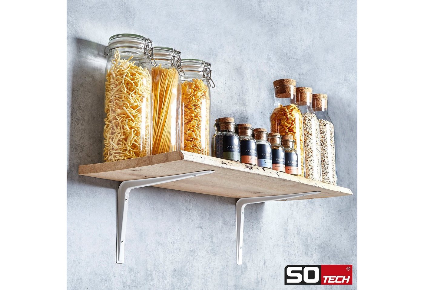 So-tech - sotech Regalkonsole RK15 weiß 121 x 83 mm, 2 Stück Bild 2