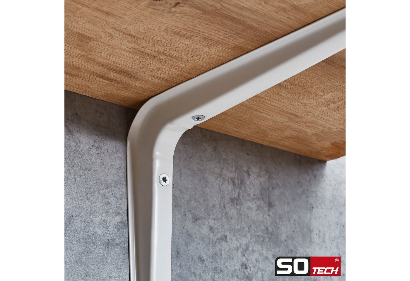 So-tech - sotech Regalkonsole RK15 weiß 121 x 83 mm, 2 Stück Bild 4