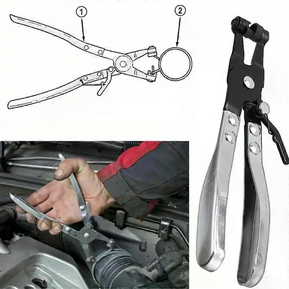 1 Stück Schlauchschellenzieher Mit Verriegelung Für Kfz-schlauchschellen, Wasserschlauch-flachband-ringzange, Werkzeug Für Garten Und Auto, Demontagewerkzeug