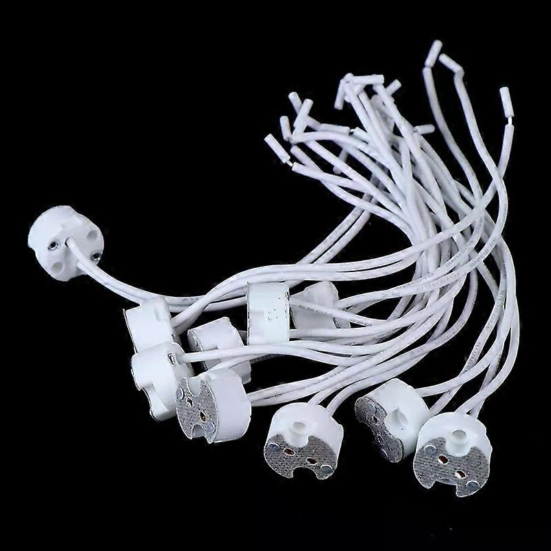 1-10 Stück Mr16 Mr11 Gu53 G4 Lampenfassung Mit Kabel, Keramik-halogenfassung, Keramikstecker, 12v - 250v Led-leuchte, Neu, Jq