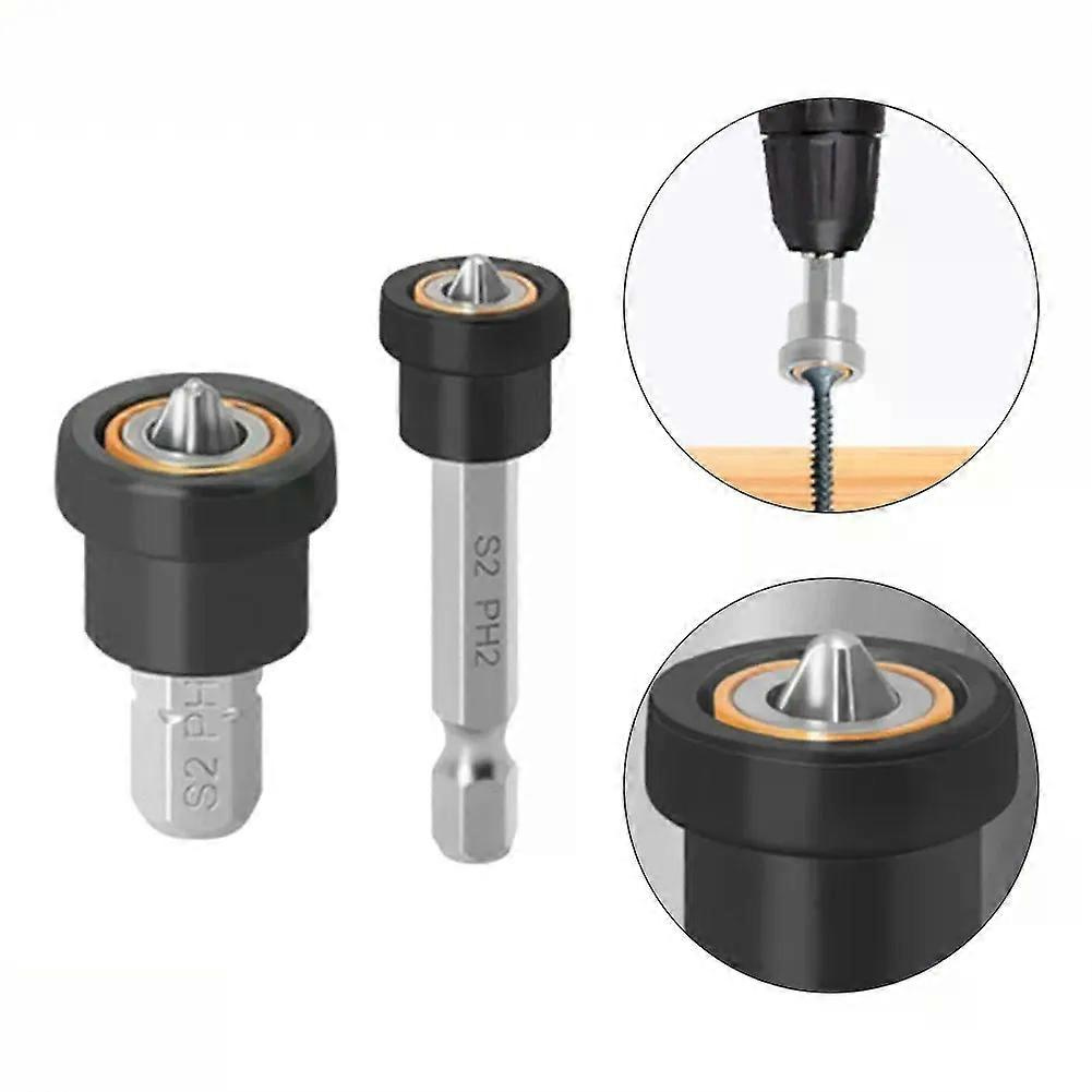 1/2 Stück Gipskarton-positionierungsschraubendreher-bits Mit Magnetring, 1/4-zoll-sechskantschaftschrauben, Positionierkopf Für Holzbearbeitung