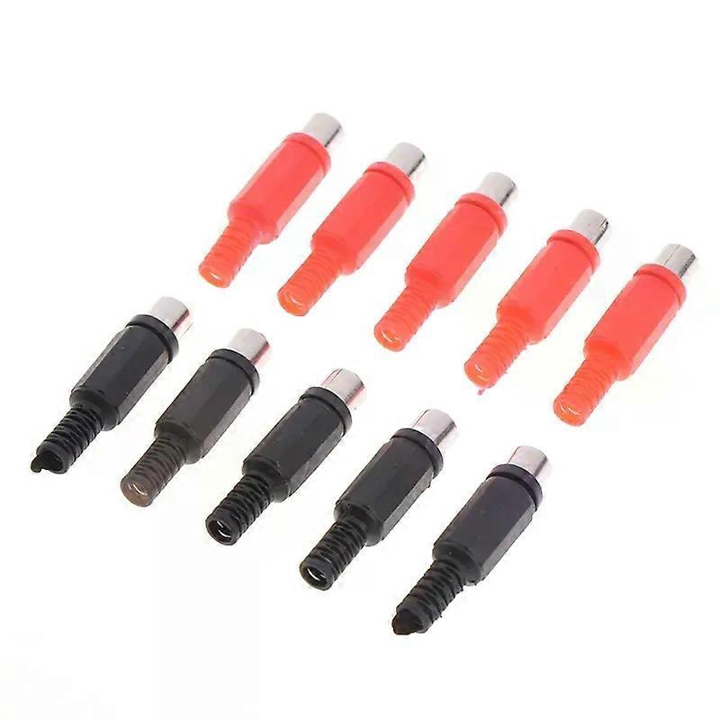 10 Stück/ Rca-audio-steckverbinder, Weibliche Schweißbuchse, Kaltpress-adapter, 50 V, 5 A
