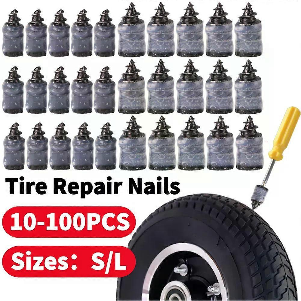 10-100 Stück Reifenreparatur-gumminagelset Für Autos, Motorräder, Lkws, Roller Und Fahrräder – Universelles Reifenreparaturwerkzeug