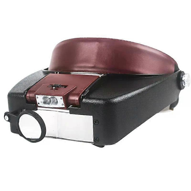 10-fache Vergrößerungsbrille, Leichte Kopfbandlupe Für Brillenträger Mit Led-beleuchtung, Lupenmikroskop, Kopfbefestigungslupe