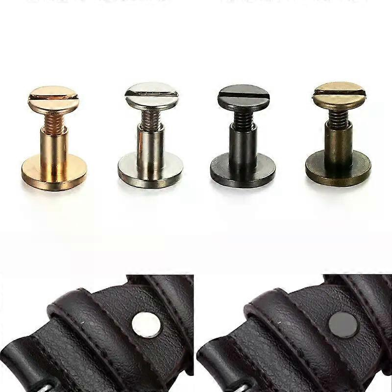 10er-set Gepäckriemen-nieten Aus Leder Und Metall, Massive Schrauben, Nägel Und Nägel Mit Doppelt Gebogenem Kopf, Auch Als Buchschrauben Geeignet