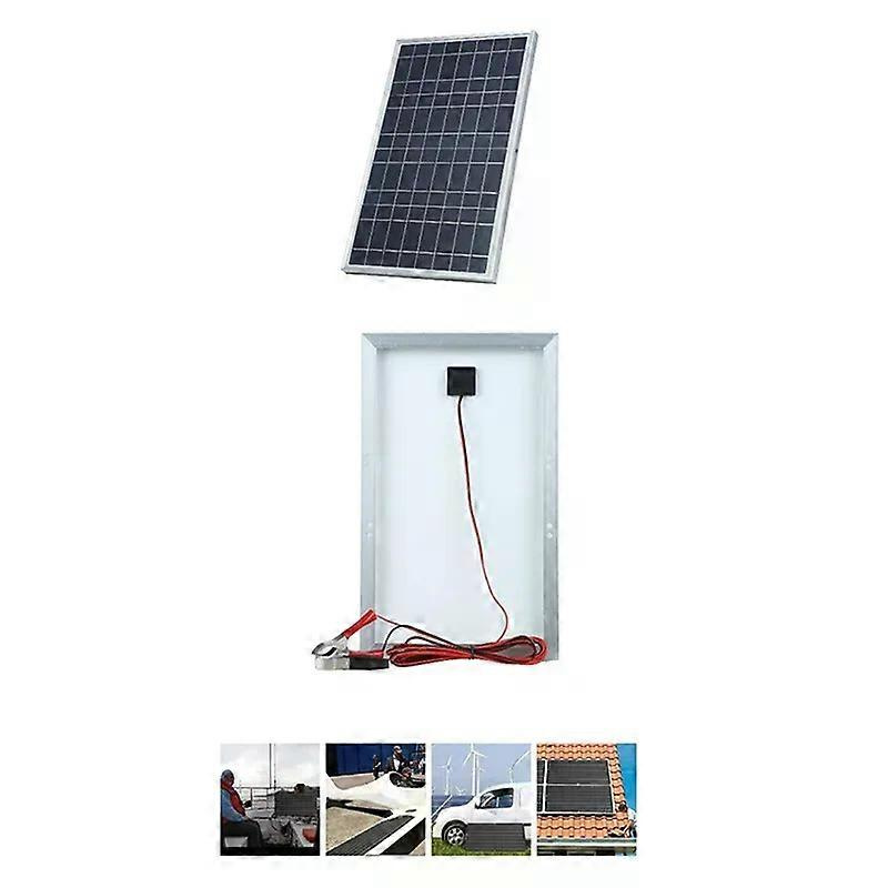 12v Solarpanel-komplettset, 30w Leistung, Tragbarer, Wiederaufladbarer Solarzellengenerator Für Den Außenbereich, Für Zuhause – A74p