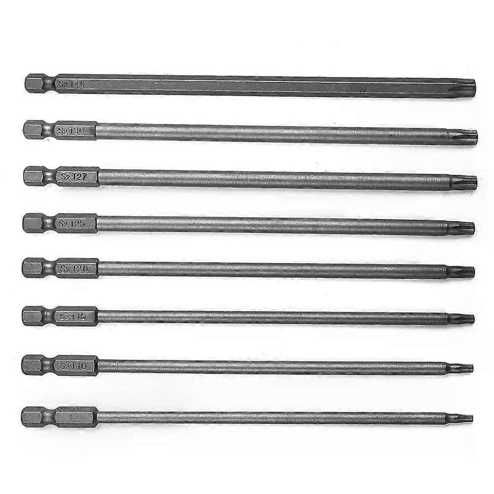 150 Mm Magnetischer Torx-schraubendreher-bit, 1/4"-sechskantschaft, T8/10/15/20/25/27/30/40, Hohlkopf, Für Elektroschrauber Und Druckluftbohrer