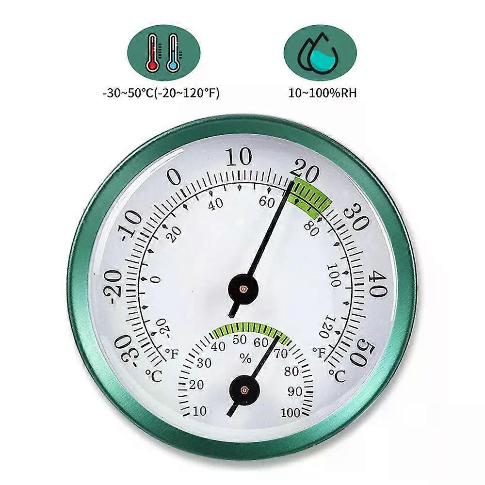 2-in-1-thermometer/hygrometer Aus Edelstahl Mit Automatischer Zeigeranzeige Und Temperatur-/feuchtigkeitsmessung