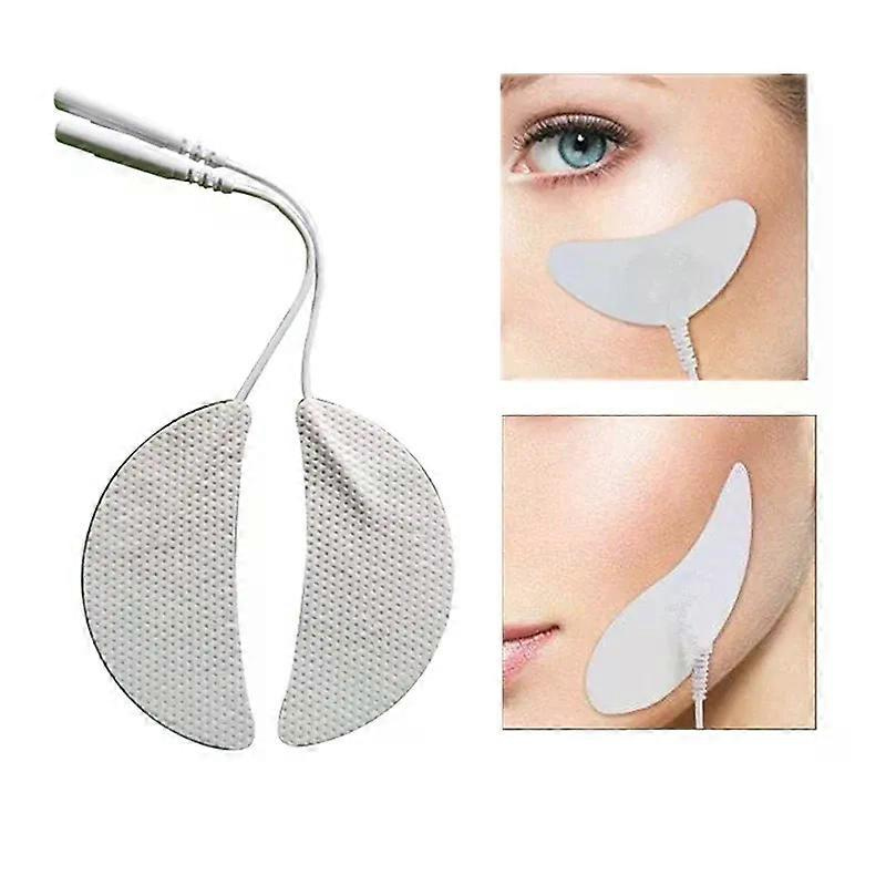 2/10 Stück Ems-tens-elektrodenpads Mit Gel Für Augenmassage, Akupunkturtherapie, Gesichtsmassagegerät, Pulsierende Muskelstimulation, Elektropad