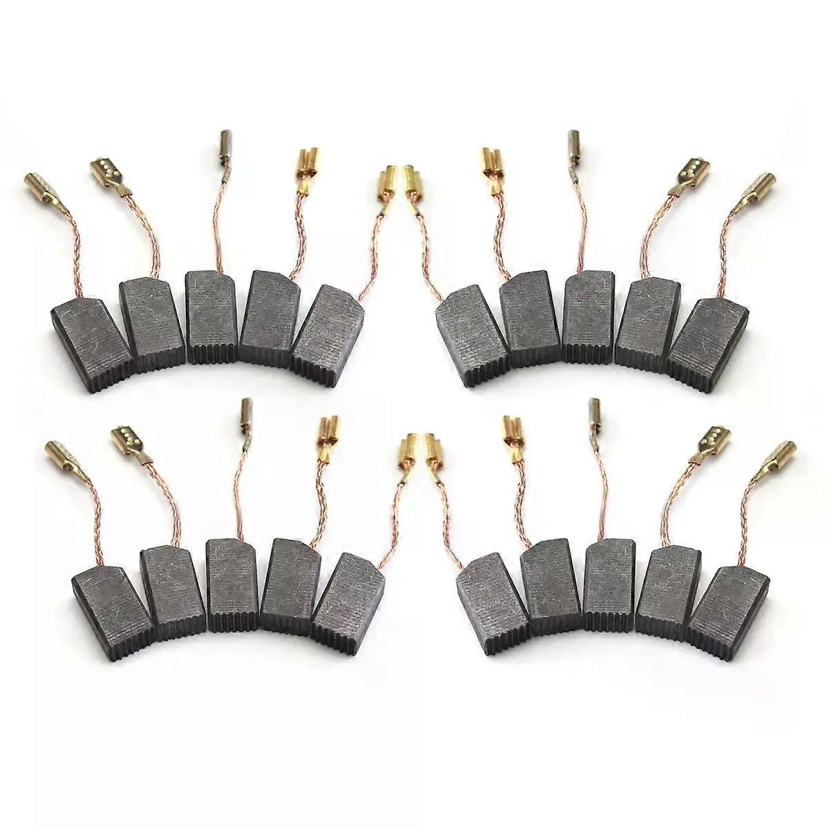 20 Stück Kohlebürsten (graphit) Für Elektrische Bohrmaschinenmotoren, Passend Für Winkelschleifer Und Elektrowerkzeuge, 6 X 8 X 14 Mm