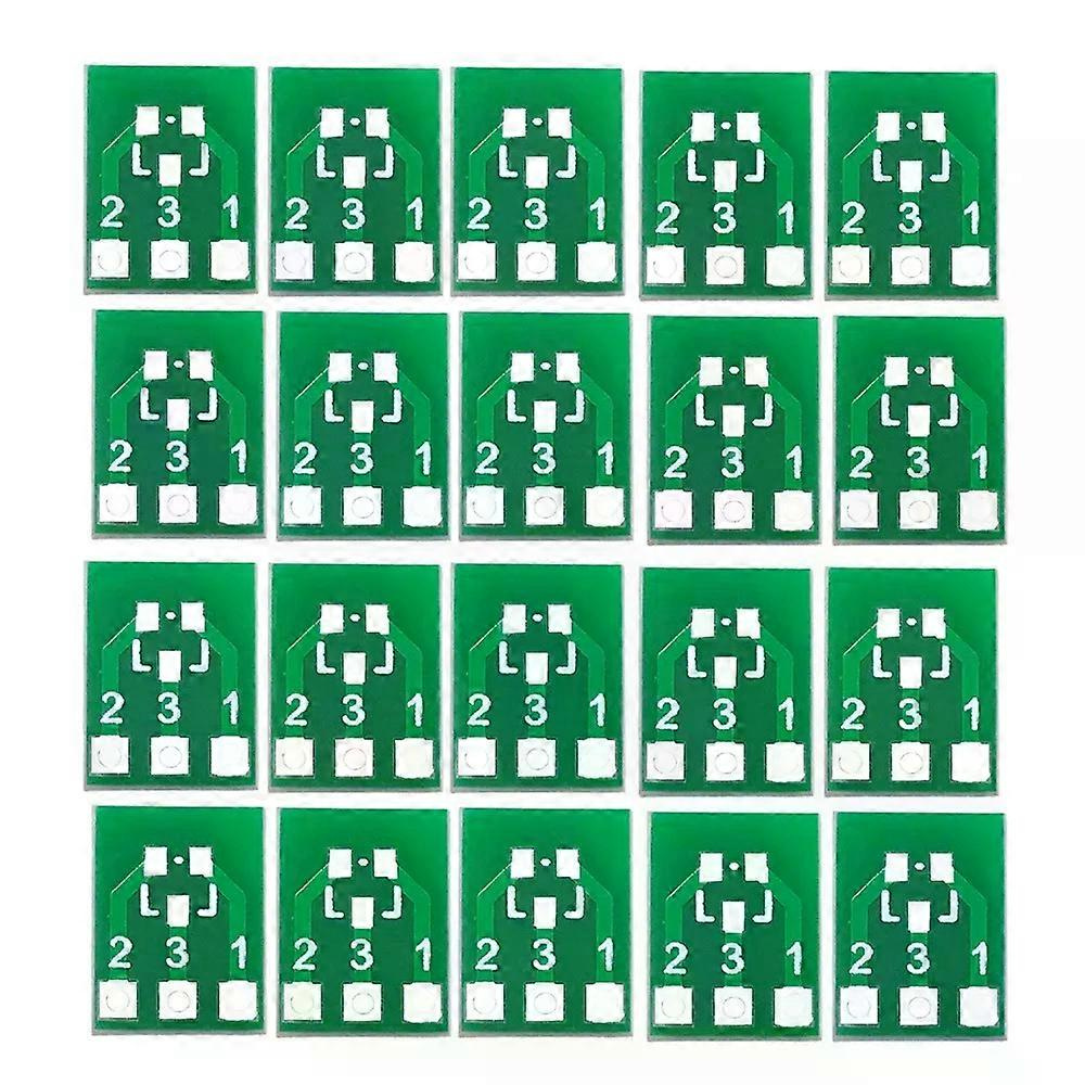20 Stück Sot23 Sot23-3 Dreh-sip3 Doppelseitige Smd Dreh-dip Sip3 Adapter Konverterplatte Sot Sip Ic Sockel Leiterplatte Diy